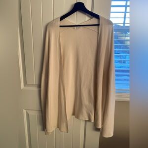 Chic Cream Open-Front Cardigan